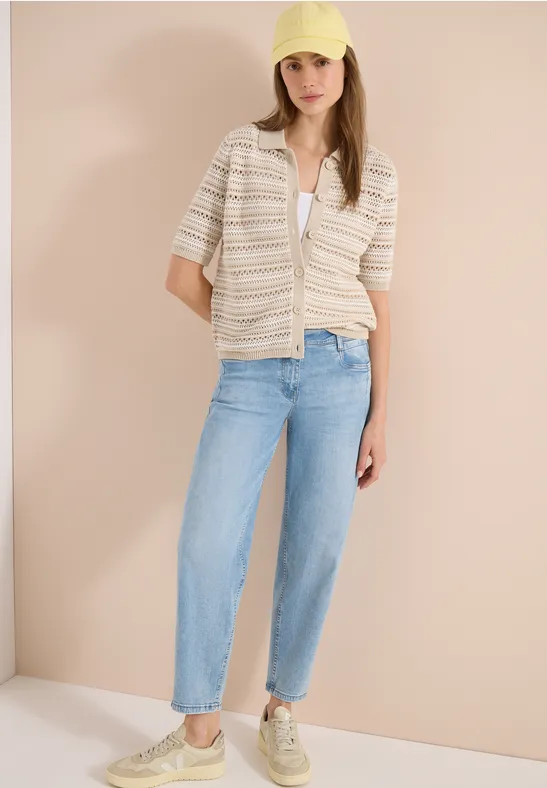 Vest met korte mouwen en polokraag