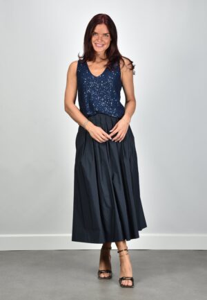 Weekend Max Mara rok WKDALPACA 002 NAVY