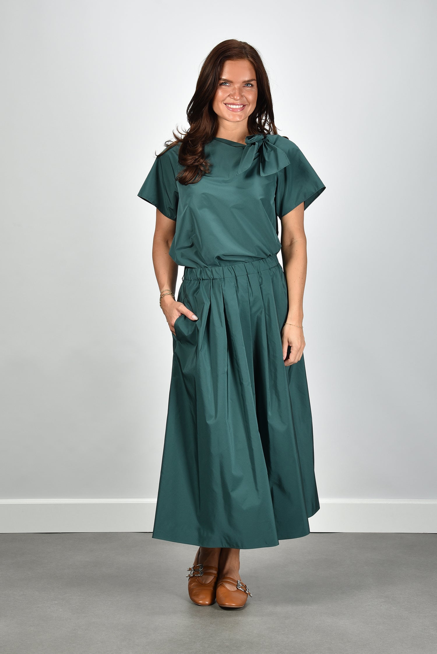 Weekend Max Mara rok WKDALPACA 006 DARK GREEN
