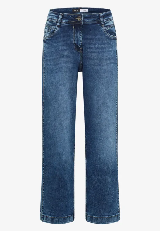 Wide Leg Jeans met galonstrepen - Afbeelding 2