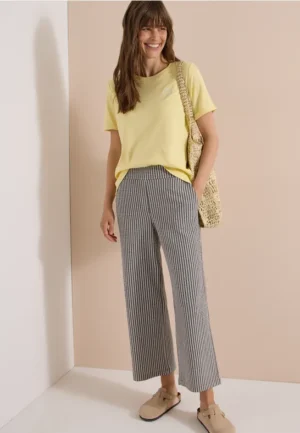 Wide Leg broek in seersucker stof