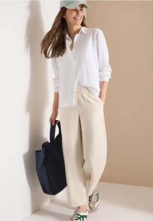 Wide Legs broek in Loose Fit van linnenmix
