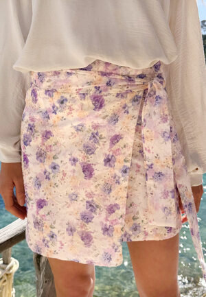 Wrap Skirt Savannah Print Lila