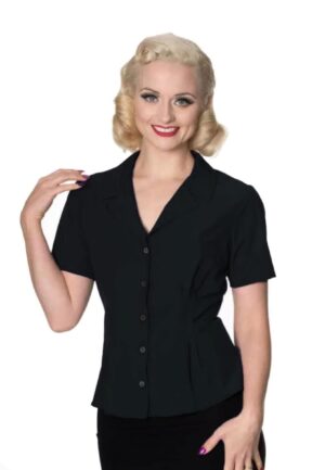 Banned Astrid Blouse Black-XS