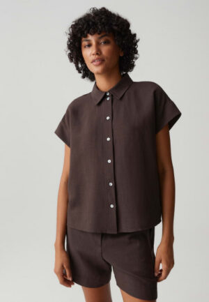 Opus - Bruin | unisex | Blouse | Bruin | 38 | regular | Kamst mode