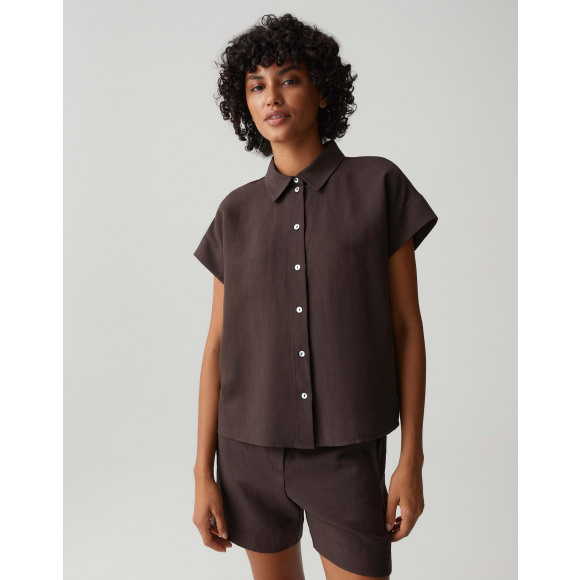 Opus - Bruin | unisex | Blouse | Bruin | 38 | regular | Kamst mode