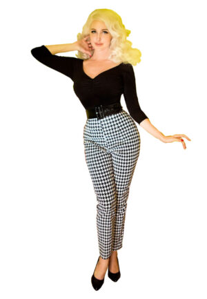 Cigarette Pants Houndstooth-XS | 41% korting
