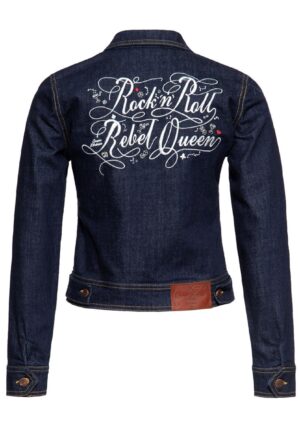 Queen Kerosin Rock 'n' Roll Rebel Queen Denim Jacket-M