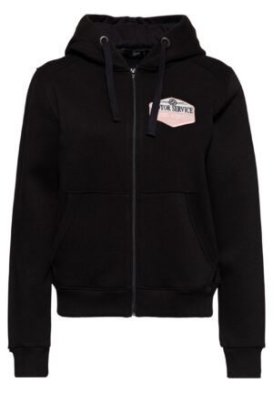 Queen Kerosin Ladies Hoodie Vest We Can Do It Black-L | 31% korting