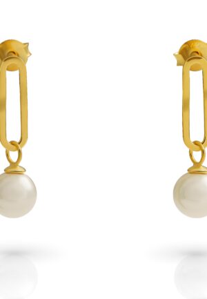 Alternative view of Orphelia 'Grand' Dames 925 Sterling Zilveren Oorbellen - Goud ZO-7558/G