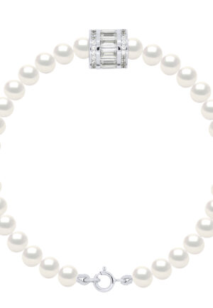 Armband Rij van Echte Gekweekte Zoetwaterparels Semi Rond 5-6 mm