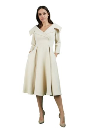 Catwalk Diva Gatsby Swing Dress Beige -XL