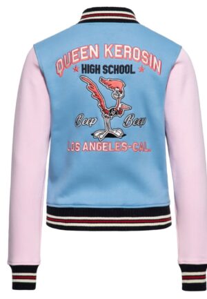 Moederdag cadeau - Queen Kerosin Q High School College Jacket Sky Blue Pink-XXL
