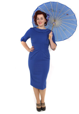 Hollywood Dress 3/4 Sleeve, Royal Blue-38 (NL)/ 12 (UK)