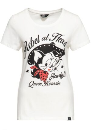 Queen Kerosin Howdy Shirt Off White-XXL | 22% korting