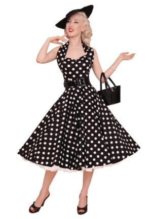 Polka Dress Black/White-48 (NL)/ 22 (UK) | 32% korting