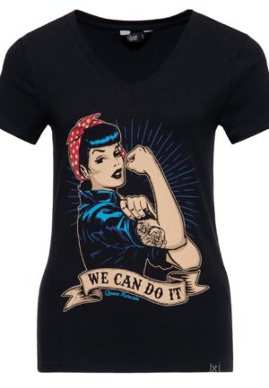 Queen Kerosin We Can Do It T-Shirt Black -3XL