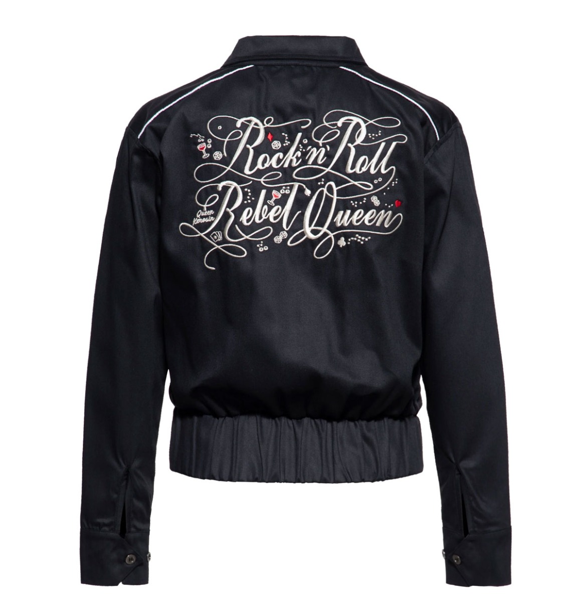 Queen Kerosin Rock n Roll Rebel Queen Gabarin Jacket Black-XXXL