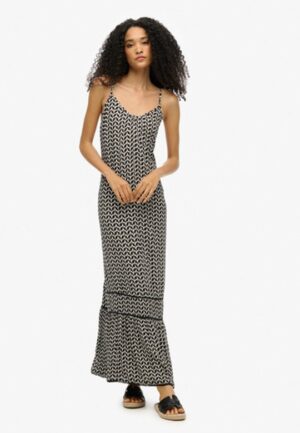 Cami Maxi-jurk Zwart Grootte: 36
