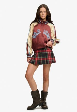 Mini Geplooide Skort Blauw Grootte: 38