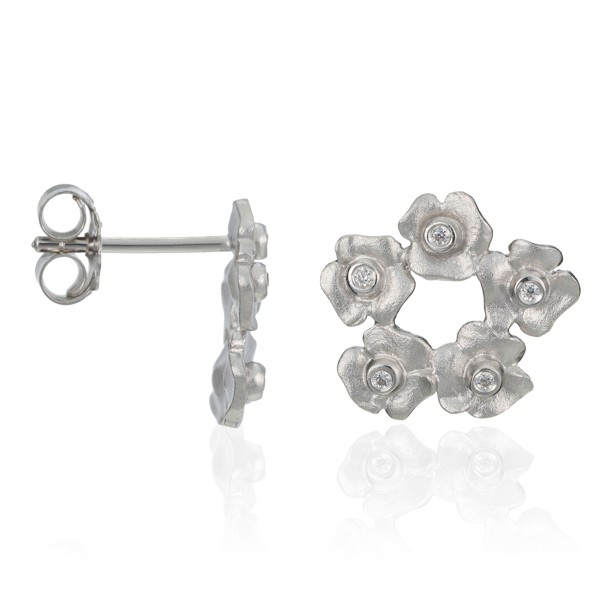 Orphelia Dames 925 Sterling Zilveren Stud Oorbellen - Zilver ZO-5245 - Afbeelding 2