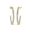 Simply Hoop Oorbellen - Goud en Kristal - Afbeelding 2