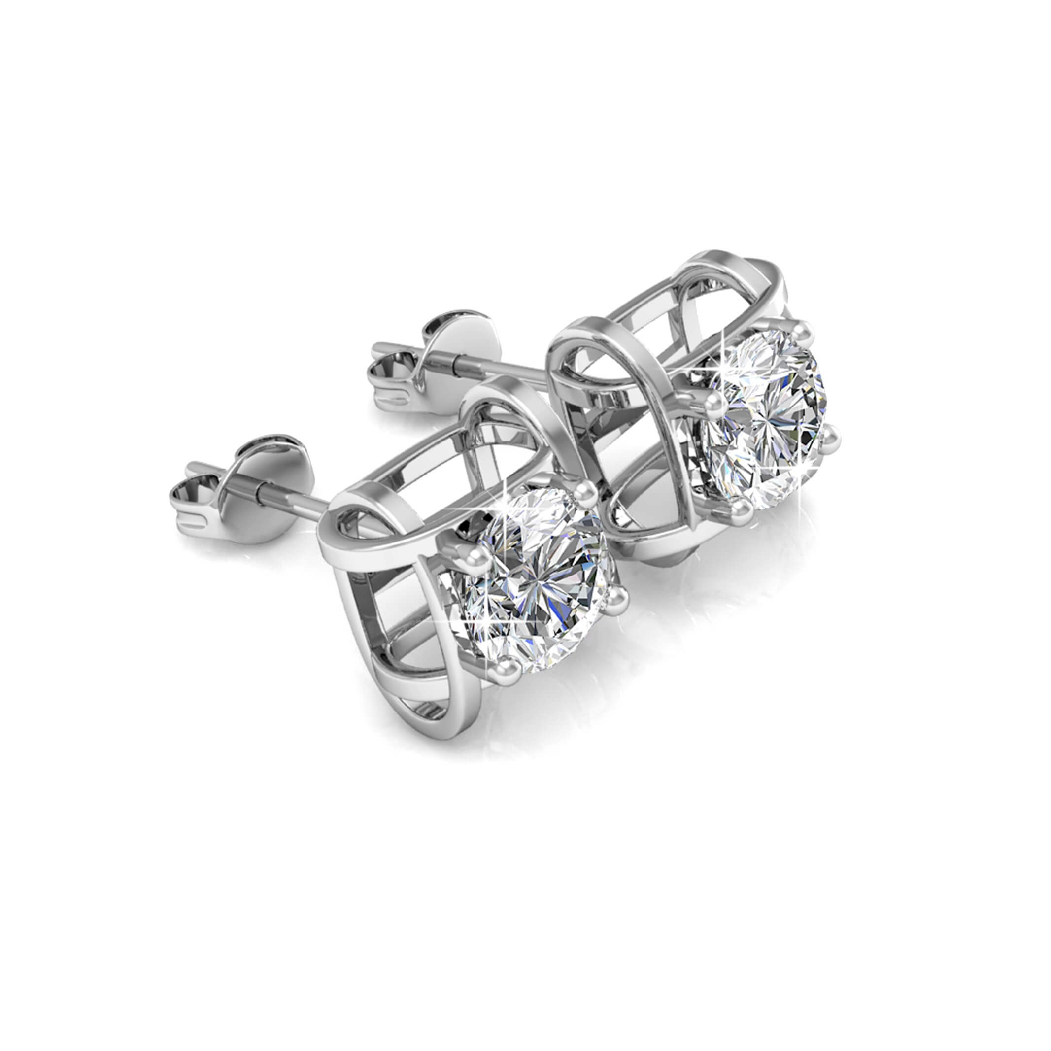 Roxy Oorbellen - Zilver en Kristal - Afbeelding 2