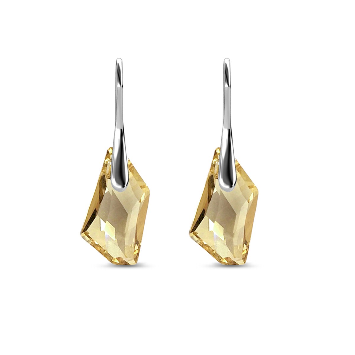 Zilveren ridderoorbellen - zilver en amber - Afbeelding 2