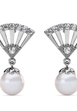 Alternative view of Ingride Parel Oorbellen - Zilver en Kristal