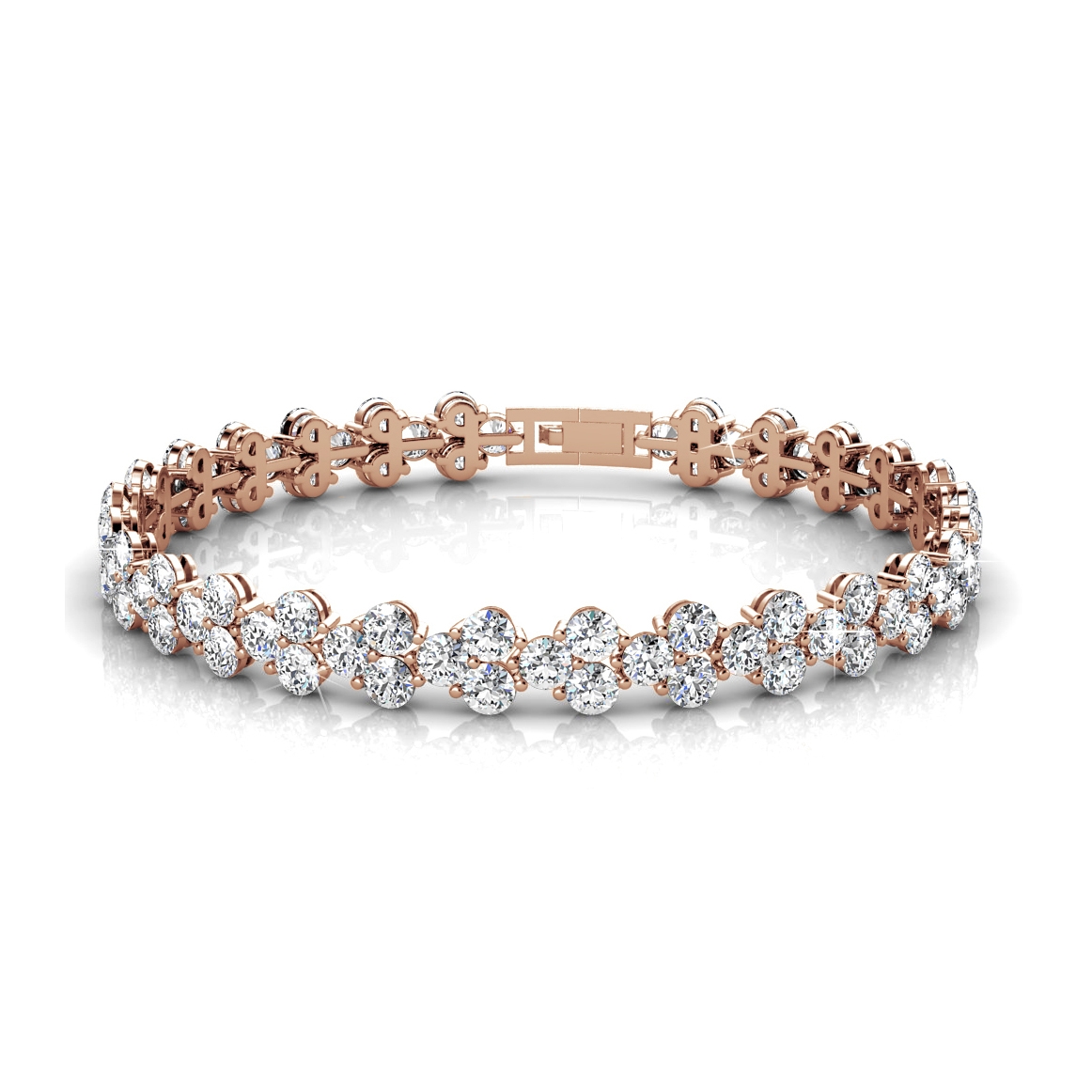 Prinsessenarmbanden - Roségoud en kristal