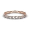 Bloemige armbanden - Roségoud en kristal - Afbeelding 2