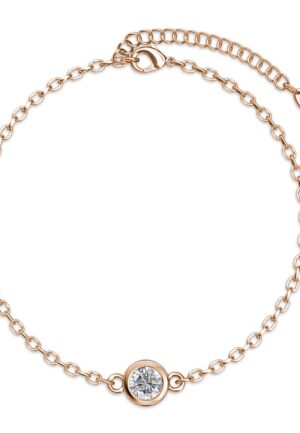 Alternative view of Geboortesteenarmbanden - Roségoud, kristal en paars
