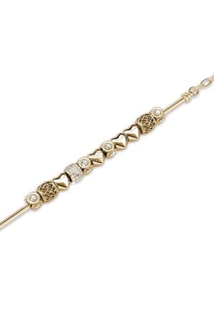 Alternative view of Stralende Charm Armbanden - Goud en Kristal