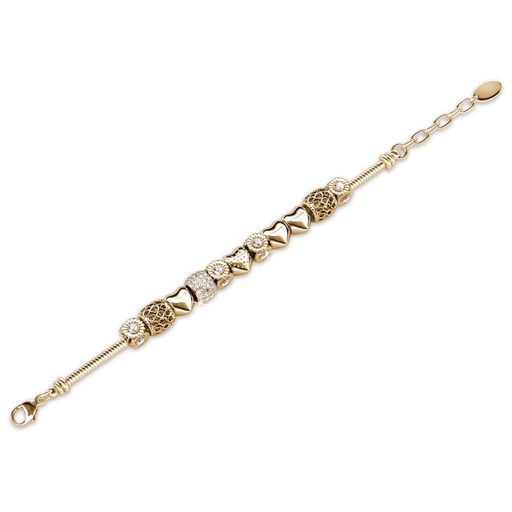 Stralende Charm Armbanden - Goud en Kristal - Afbeelding 2
