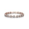 Schattige armbanden - Roségoud en kristal