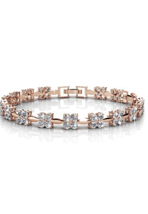 Schattige armbanden - Roségoud en kristal