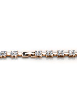 Alternative view of Schattige armbanden - Roségoud en kristal