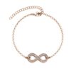 Infinity Eight Armbanden - Roségoud en Kristal