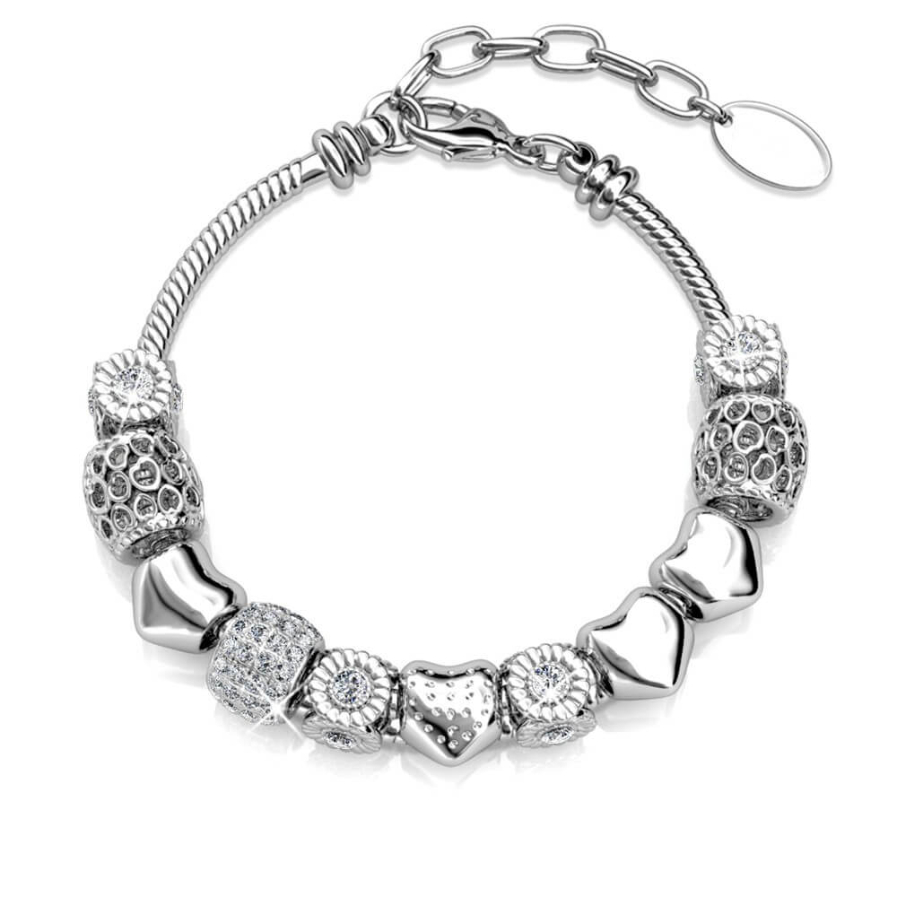 Stralende Charm Armbanden - Zilver en Kristal