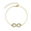 Infinity Eight Armbanden - Goud en Kristal