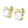Simply Pearl oorbellen - Goud en kristal - Afbeelding 2