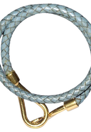 Hermès Jumbo H Armband in Blauw Leer