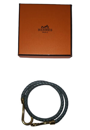 Alternative view of Hermès Jumbo H Armband in Blauw Leer