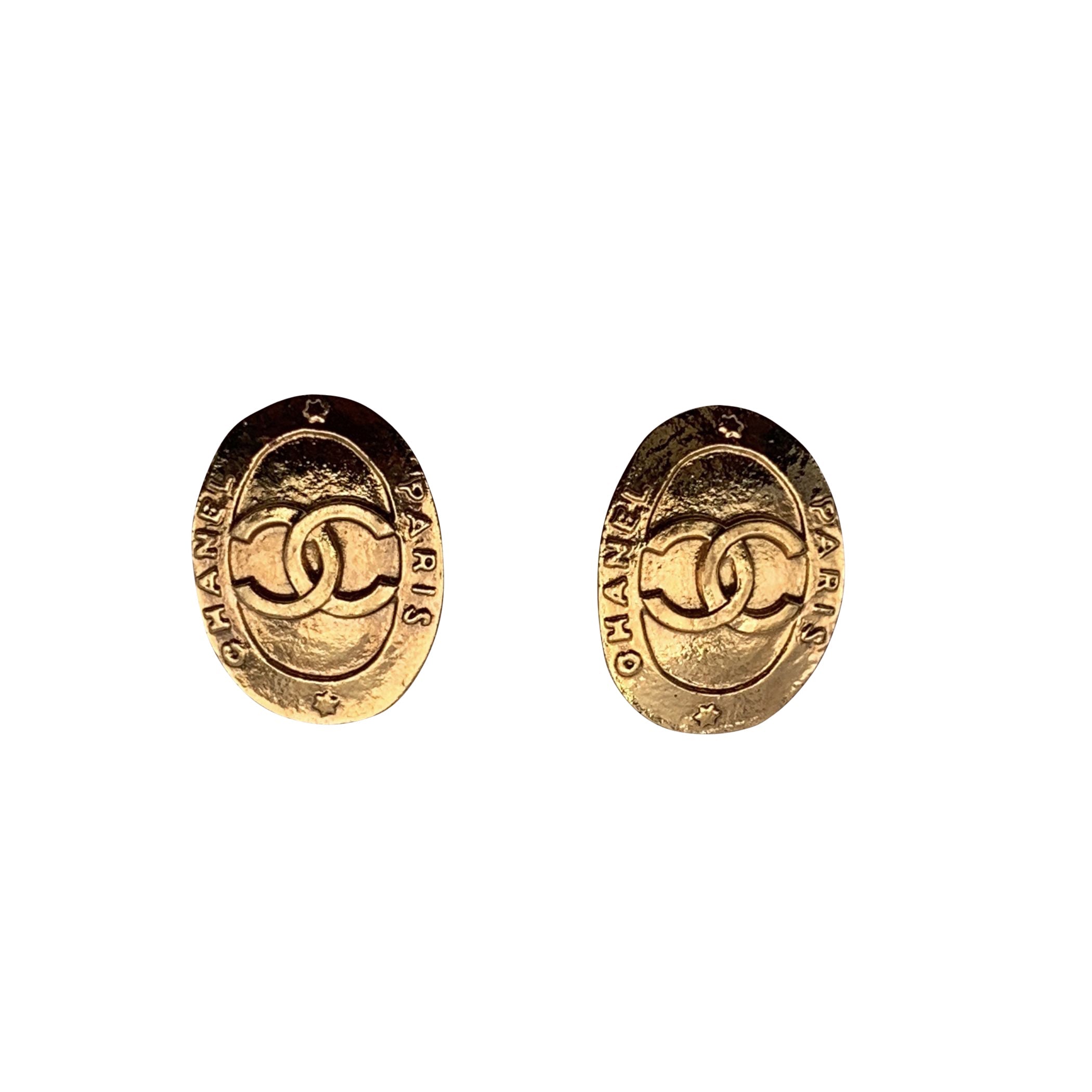 Chanel Vintage metalen oorbellen