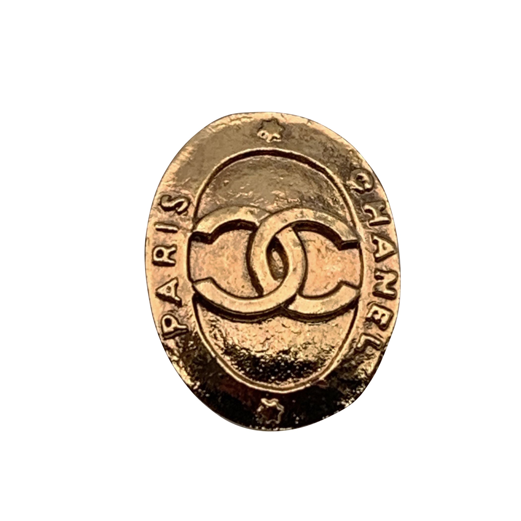 Chanel Vintage metalen oorbellen - Afbeelding 2