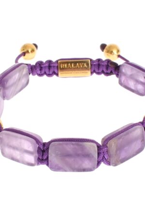 Nialaya CZ Amethist 18K Goud 925 Armband