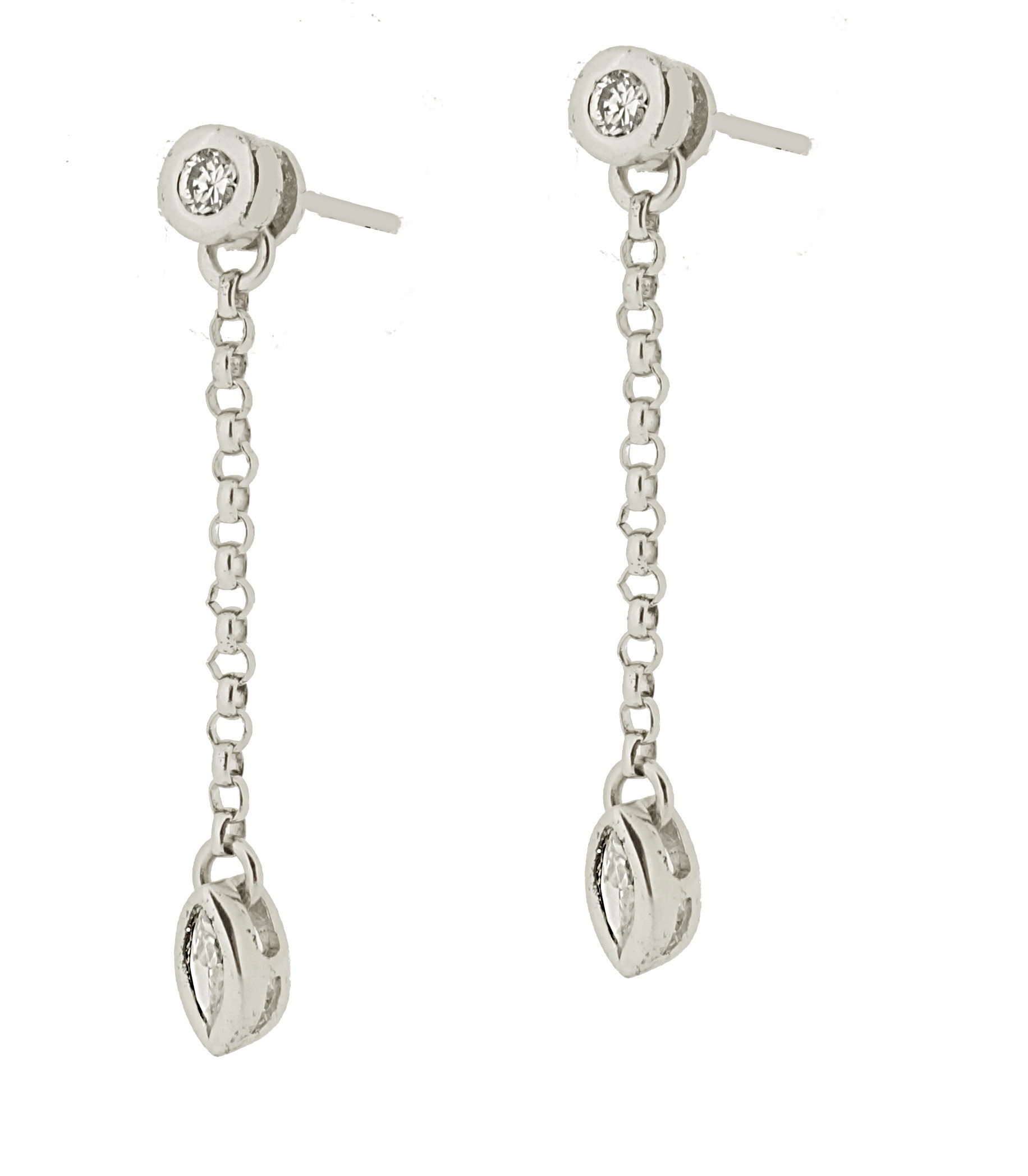 Orphelia Dames 925 Sterling Zilveren Oorbellen - Zilver ZO-5488