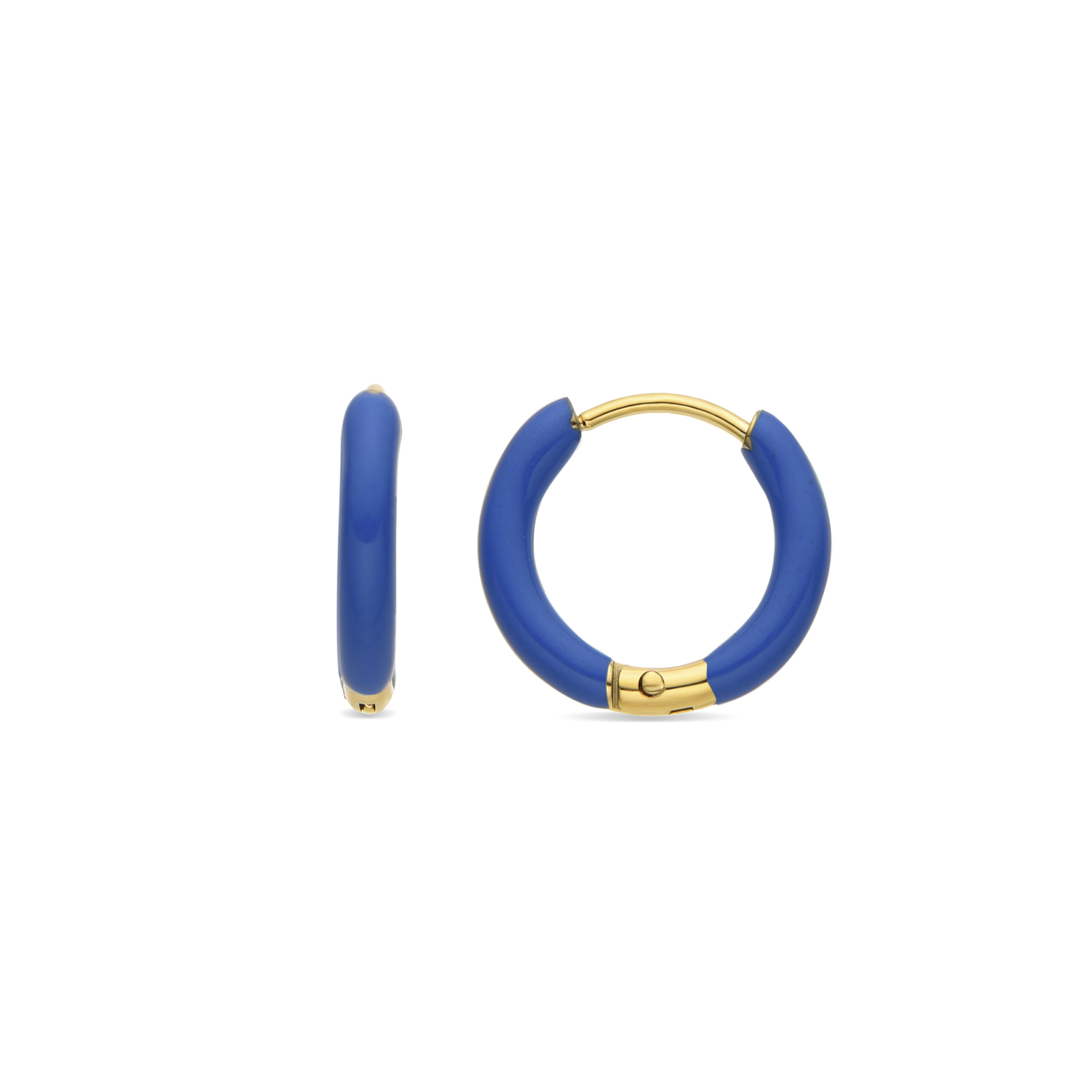 Luxenter Oorbellen met Blauwe Lak 18k goud afwerking - Talorba