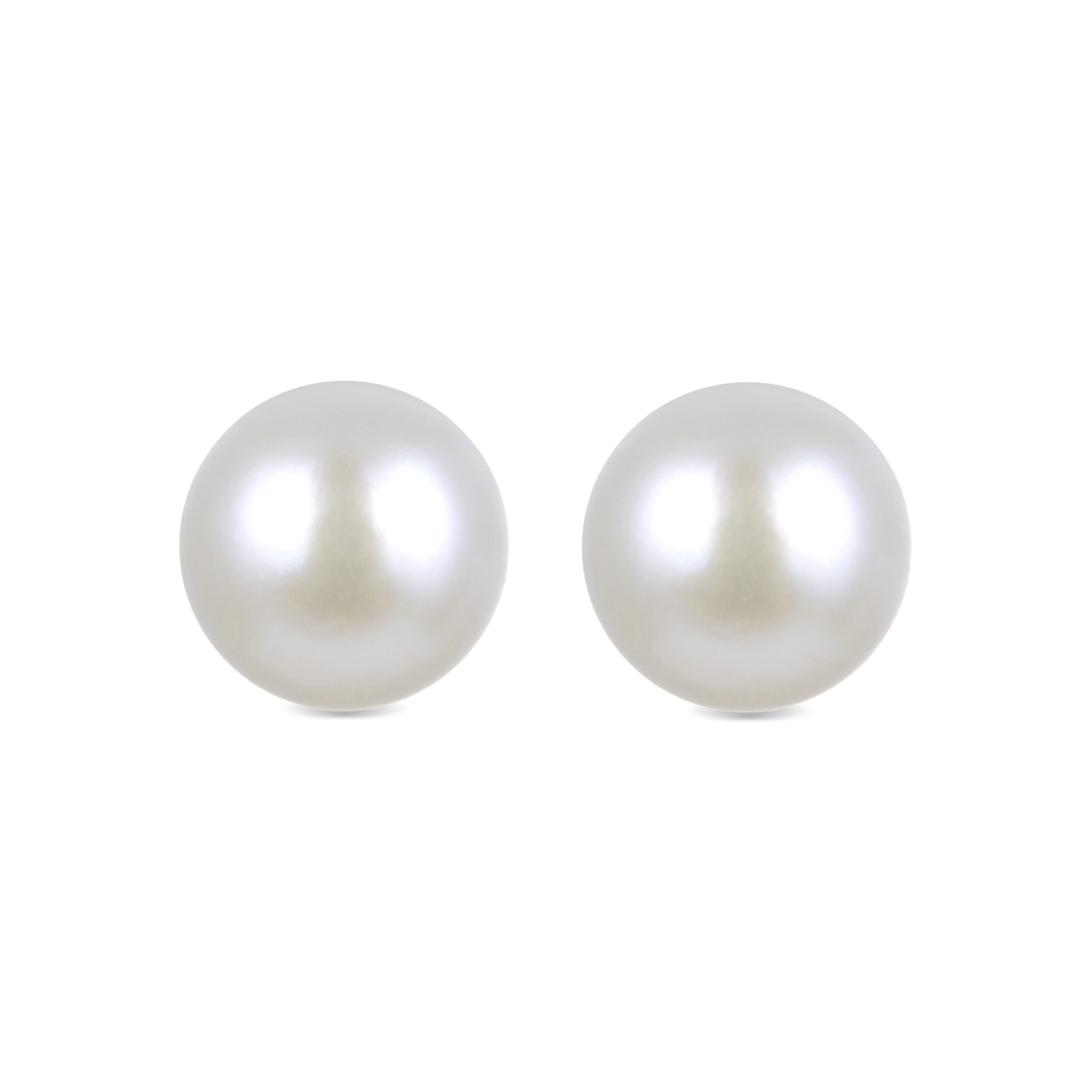Luxenter 925 Sterling zilveren oorbellen met witte gerhodineerde parel - Basic