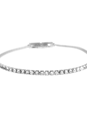Luxenter Rhodium Plated Briljant Zirkonia Armband - Kayla